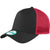 New Era Black/Scarlet Snapback Mesh Back Trucker Cap