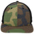 New Era Camo/ Black Snapback Low Profile Trucker Cap