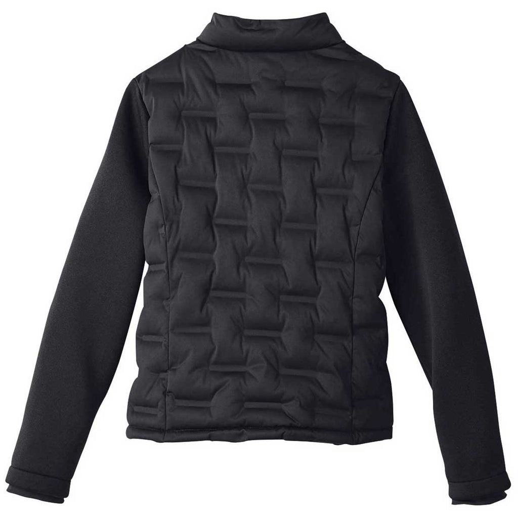 North End Women's Black/Black/Carbon Pioneer Hybrid Bomber Jacket