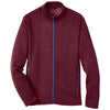 North End Men's Burgundy Heather/Olympic Blue Flux 2.0 Full-Zip Jacket