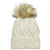 New Era Ivory Faux Fur Pom Beanie