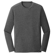 New Era Men's Black Heather Heritage Blend Long Sleeve Crew Tee