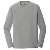 New Era Men's Shadow Grey Heather Heritage Blend Long Sleeve Crew Tee