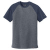 New Era Men's True Navy/Deep Navy Twist Heritage Blend Varsity Tee