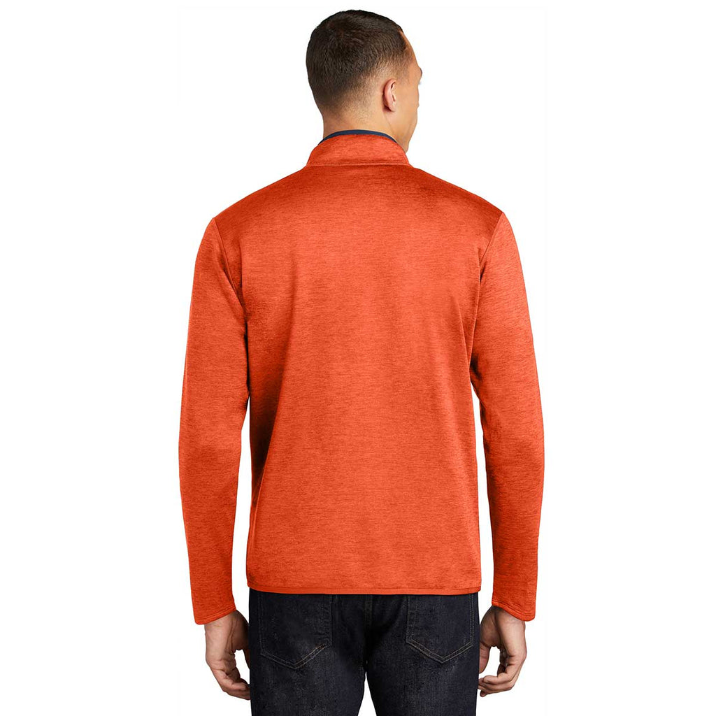 The North Face Men's Zion Orange Heather/Urban Navy Skyline Full-Zip Fleece Jacket