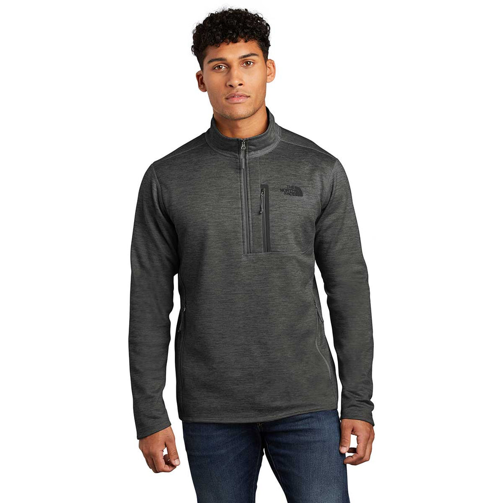 The North Face Men's Dark Grey Heather Skyline Fleece Half Zip