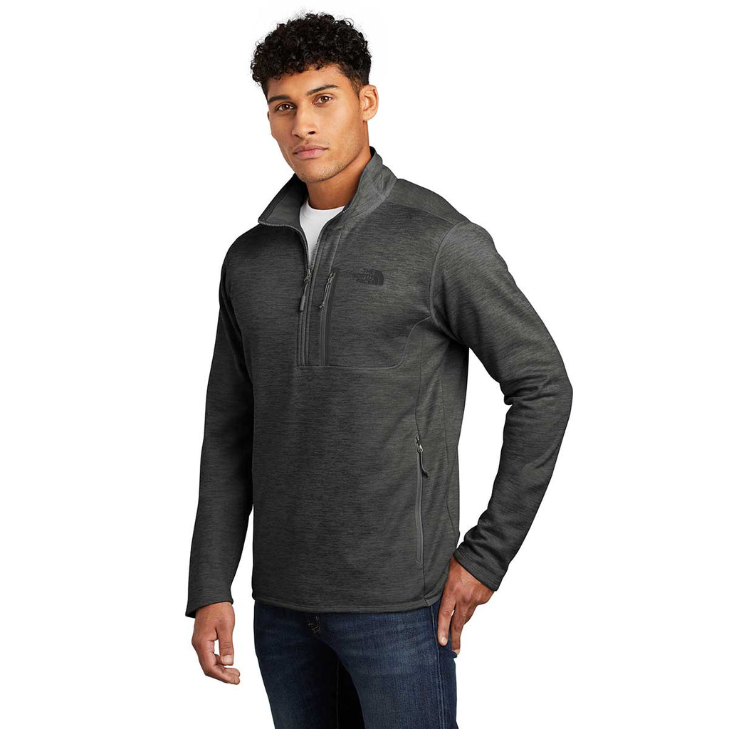 The North Face Men's Dark Grey Heather Skyline Fleece Half Zip