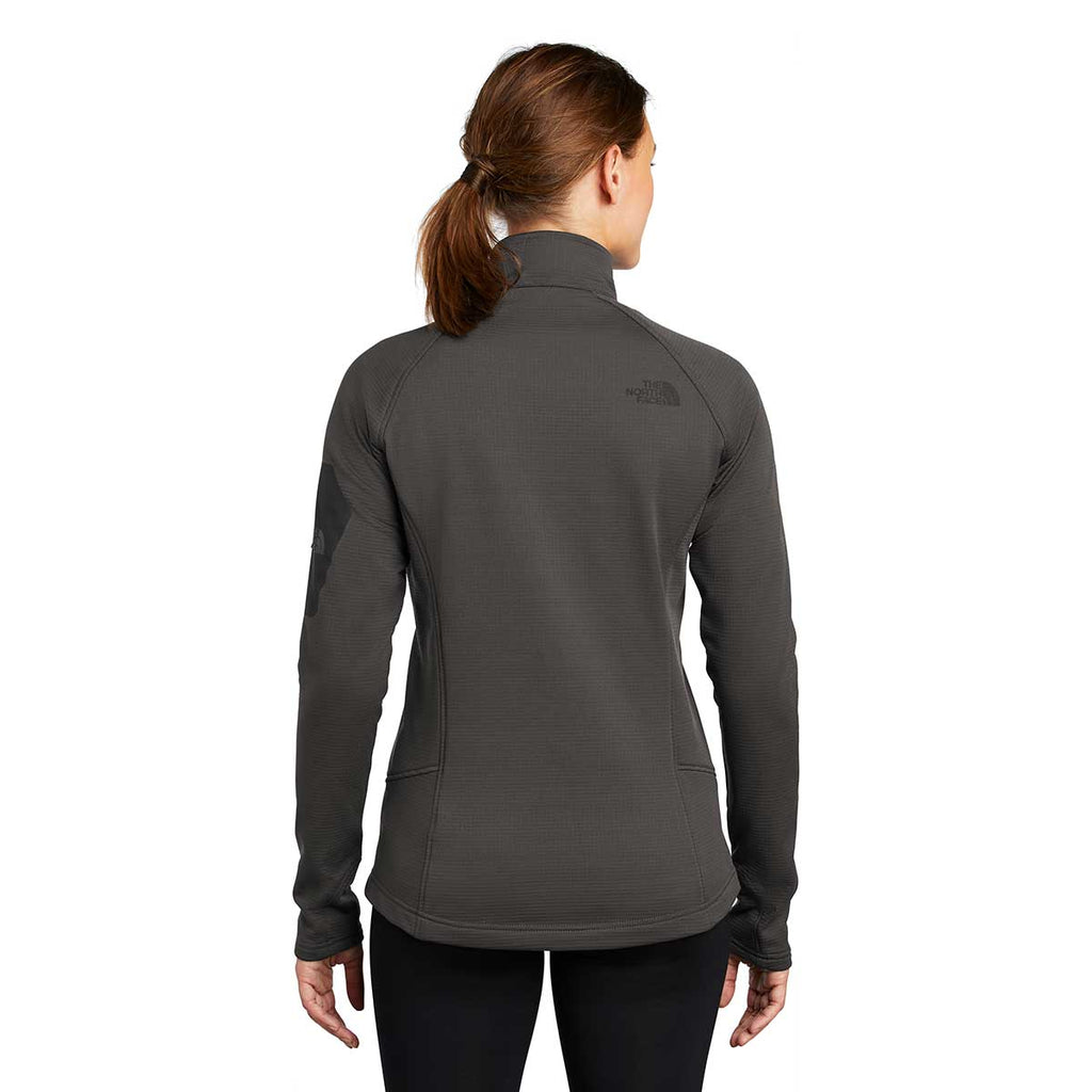 The North Face Women's Asphalt Grey Mountain Peaks Fleece Full-Zip Jacket