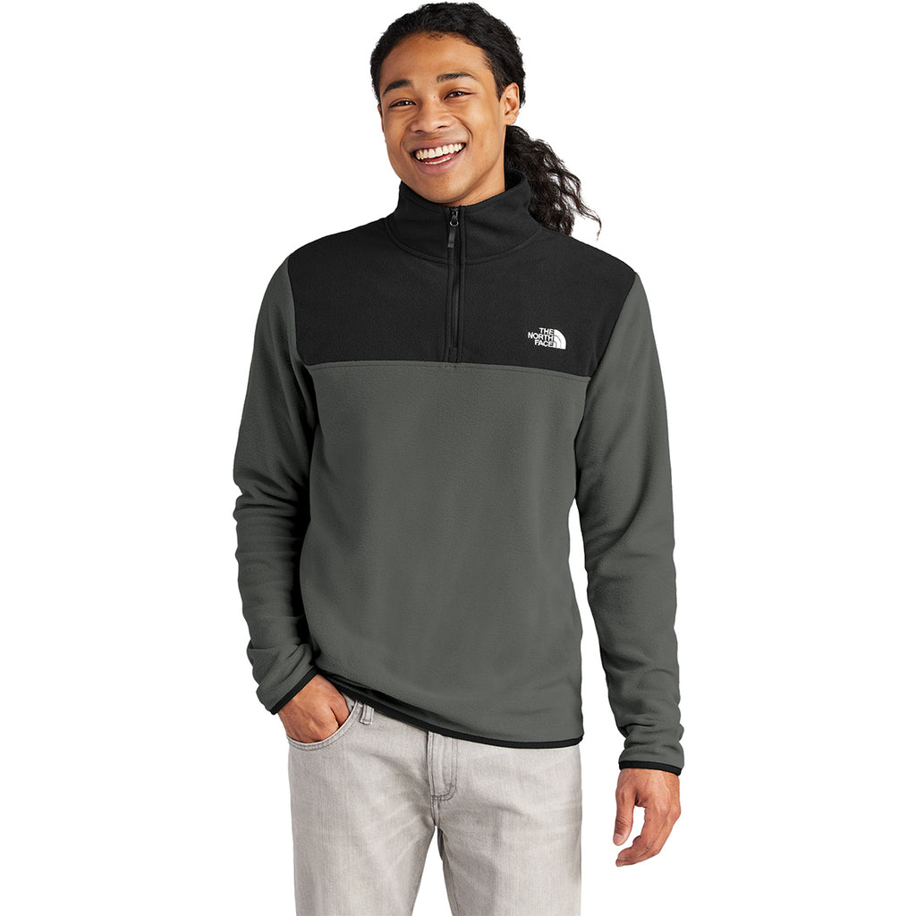 The North Face Men's Asphalt Grey/ TNF Black Glacier 1/4-Zip Fleece