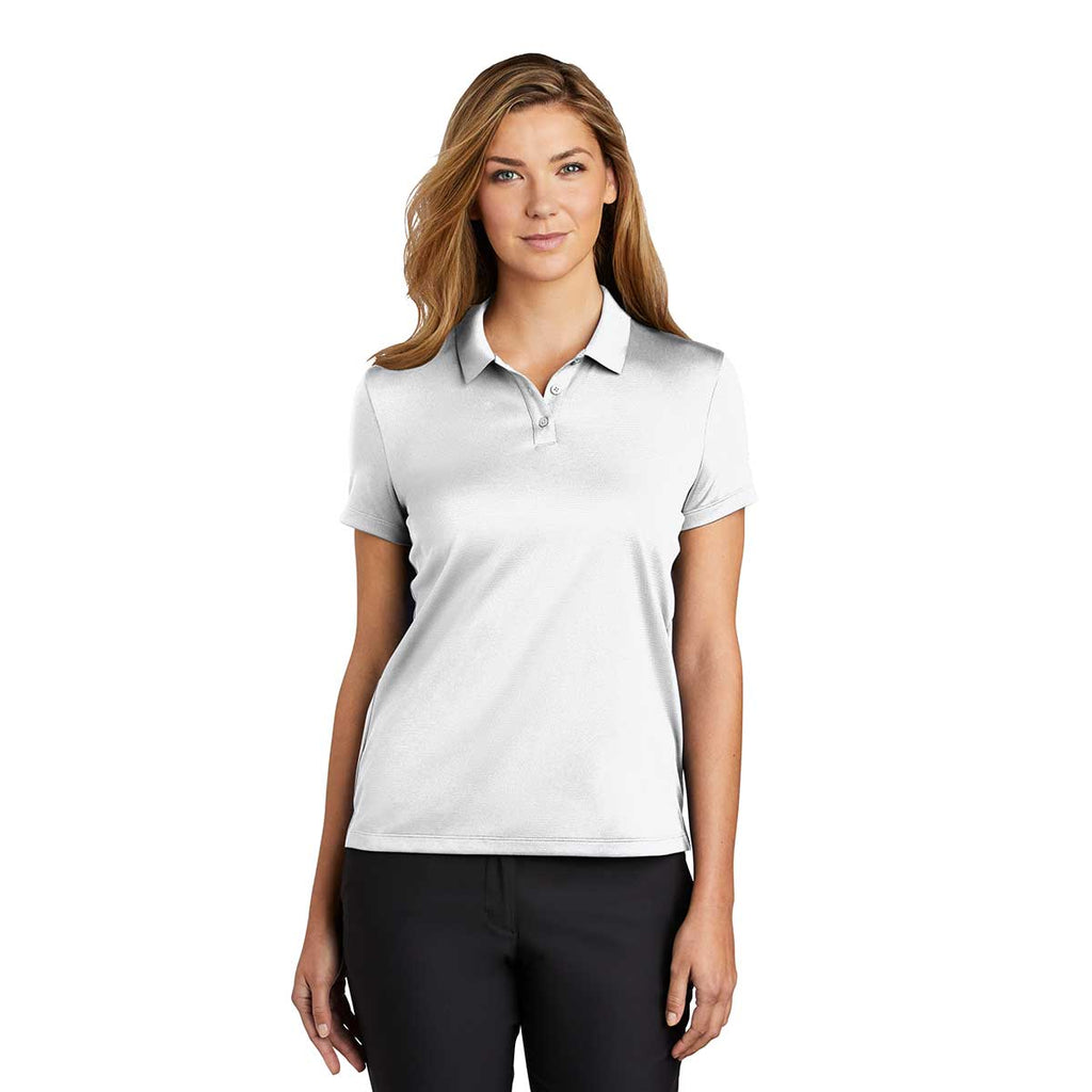 Nike Women's White Dry Essential Solid Polo