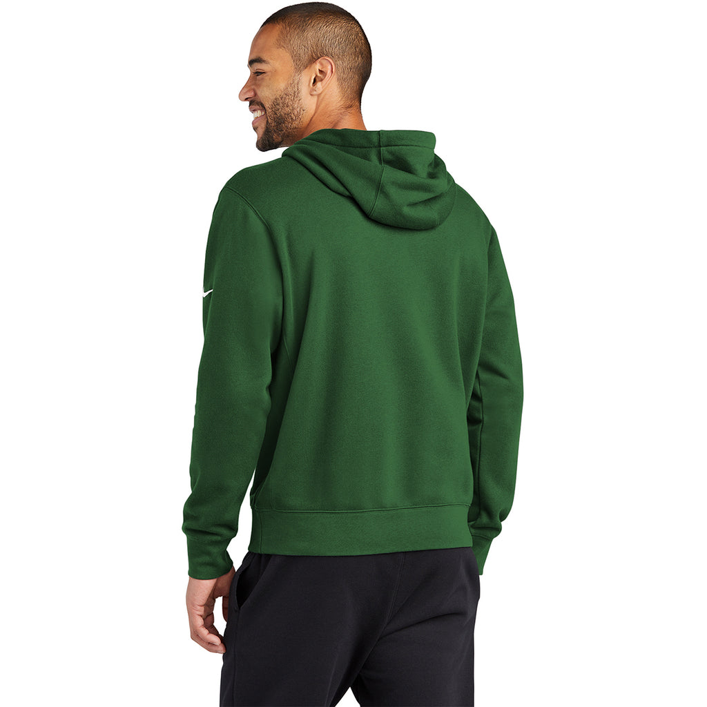 Nike Men's Gorge Green Club Fleece Sleeve Swoosh Pullover Hoodie