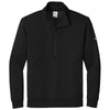 Nike Men's Black Club Fleece Sleeve Swoosh 1/2 Zip