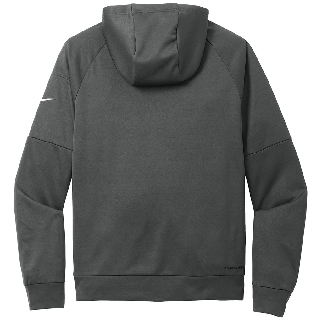 Nike Men's Anthracite Therma-FIT Pocket Pullover Fleece Hoodie