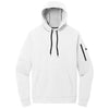 Nike Men's White Therma-FIT Pocket Pullover Fleece Hoodie