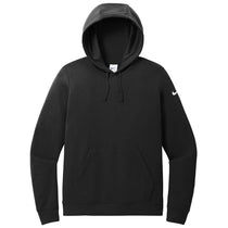 Nike Women's Black Club Fleece Sleeve Swoosh Pullover Hoodie