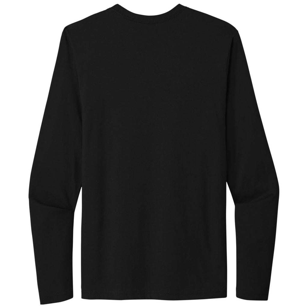 Next Level Men's Black Cotton Long Sleeve Tee