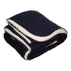 Jetline Navy Blue Thick Needle Sherpa Blanket