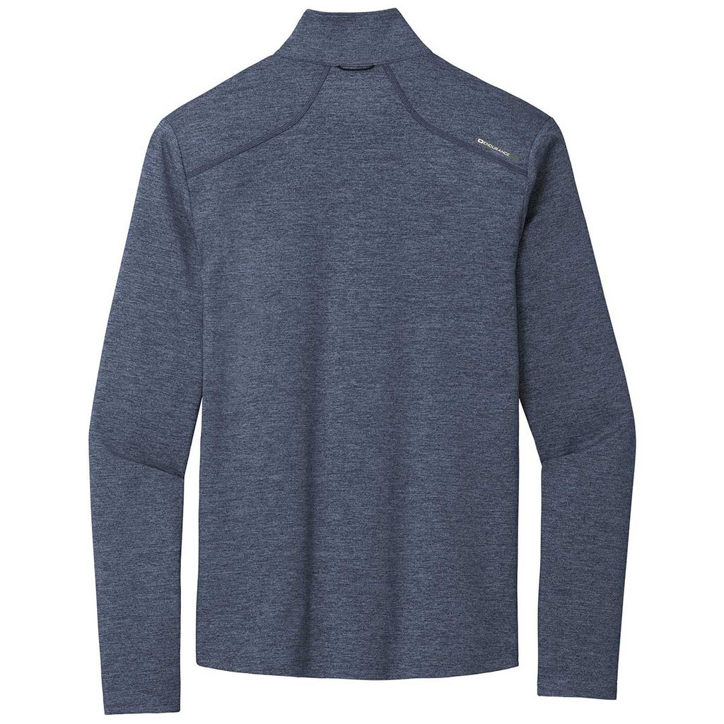 OGIO Men's Blue Indigo Heather Endurance Force Quarter Zip