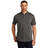 OGIO Men's Dark Heather Grey Gravitate Full-Button Polo