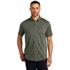 OGIO Men's Drive Green Heather Gravitate Full-Button Polo