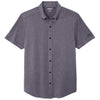 OGIO Men's Navy Heather Gravitate Full-Button Polo