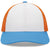 Pacific Headwear White/Neon Orange/Panther Teal Low-Pro Trucker Cap