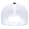 Pacific Headwear Heather Grey/White/BlackContrast Stitch Trucker Pacflex Snapback Cap