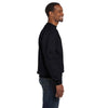 Hanes Unisex Black 7.8 oz. EcoSmart 50/50 Fleece Crew