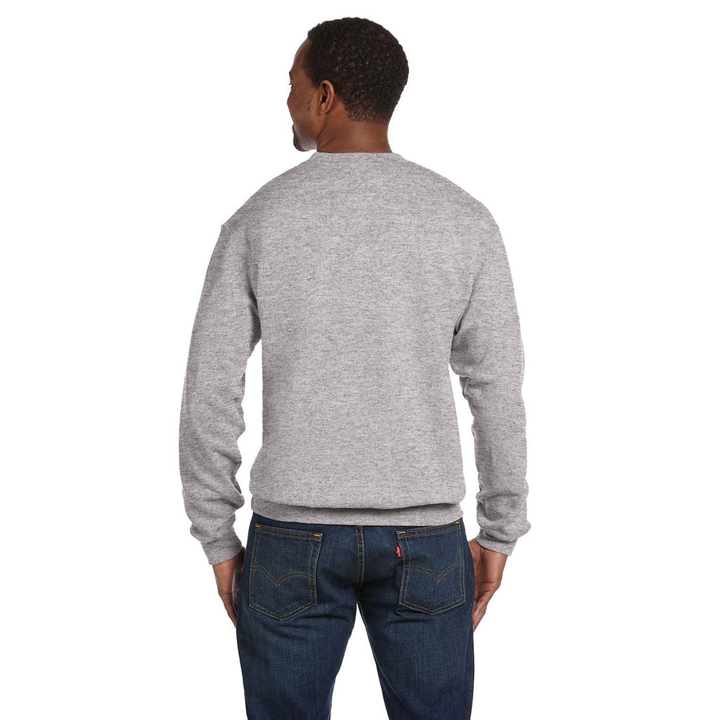 Hanes Unisex Light Steel 7.8 oz. EcoSmart 50/50 Fleece Crew