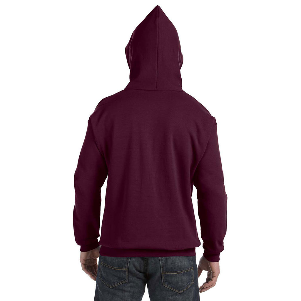 Hanes Men's Maroon 7.8 oz. EcoSmart 50/50 Pullover Hood