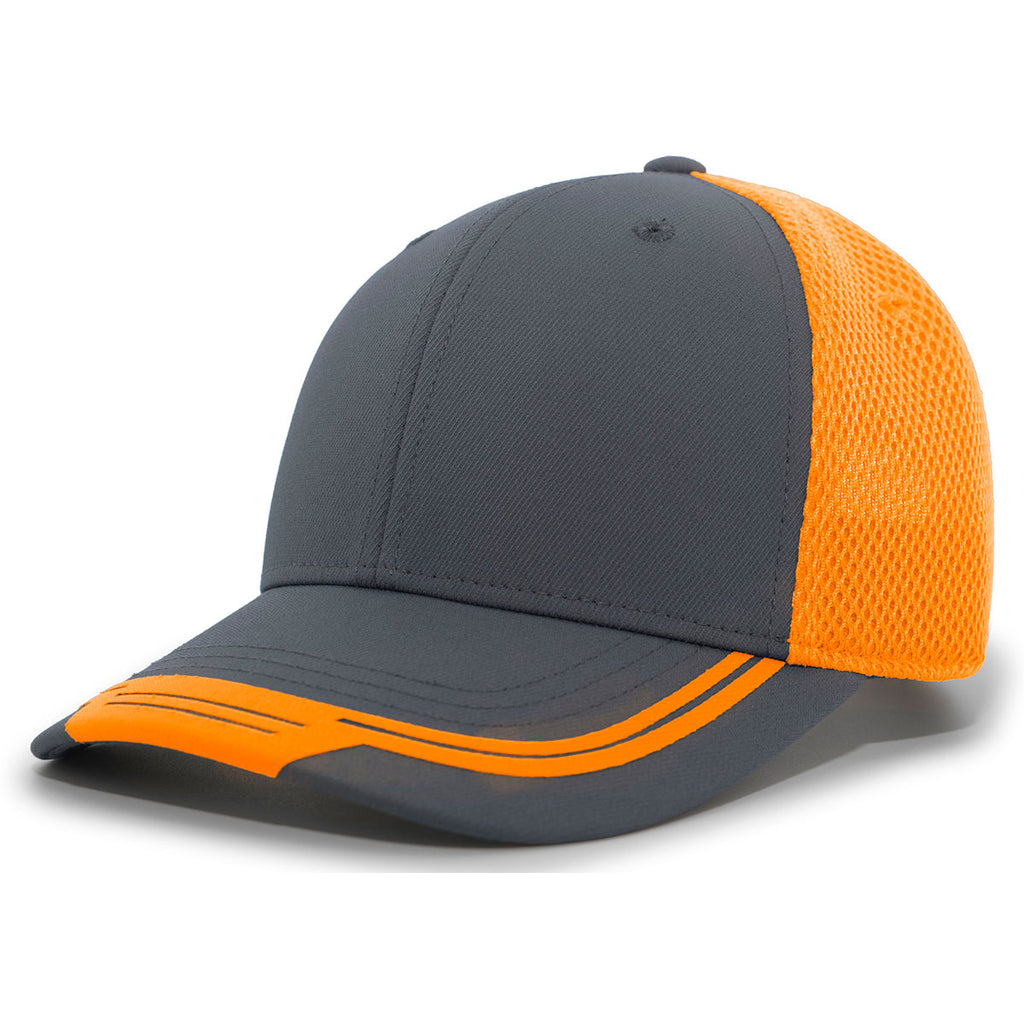 Pacific Headwear Carbon/Orange/Carbon Welded Sideline Cap