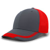 Pacific Headwear Carbon/Red/Carbon Welded Sideline Cap