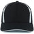 Pacific Headwear Black/White Coolcore Sildline Snapback Cap