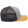 Pacific Headwear Heather Grey/Light Charcoal/Amber Gold Fusion Trucker Cap