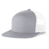 Pacific Headwear Grey Heather/White Heather 6-Panel Arch Trucker Snapback Cap