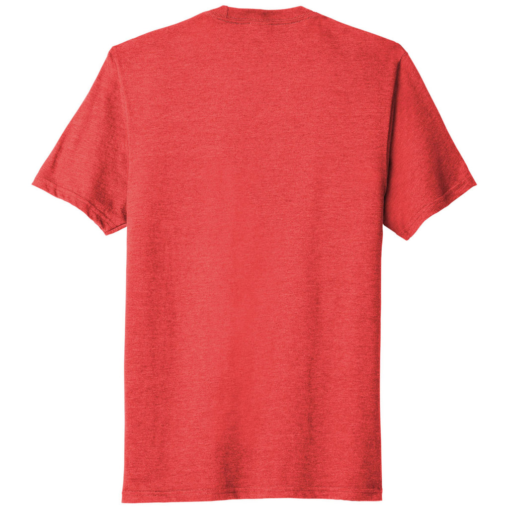 Port & Company Men's Bright Red Heather Tri-Blend Tee