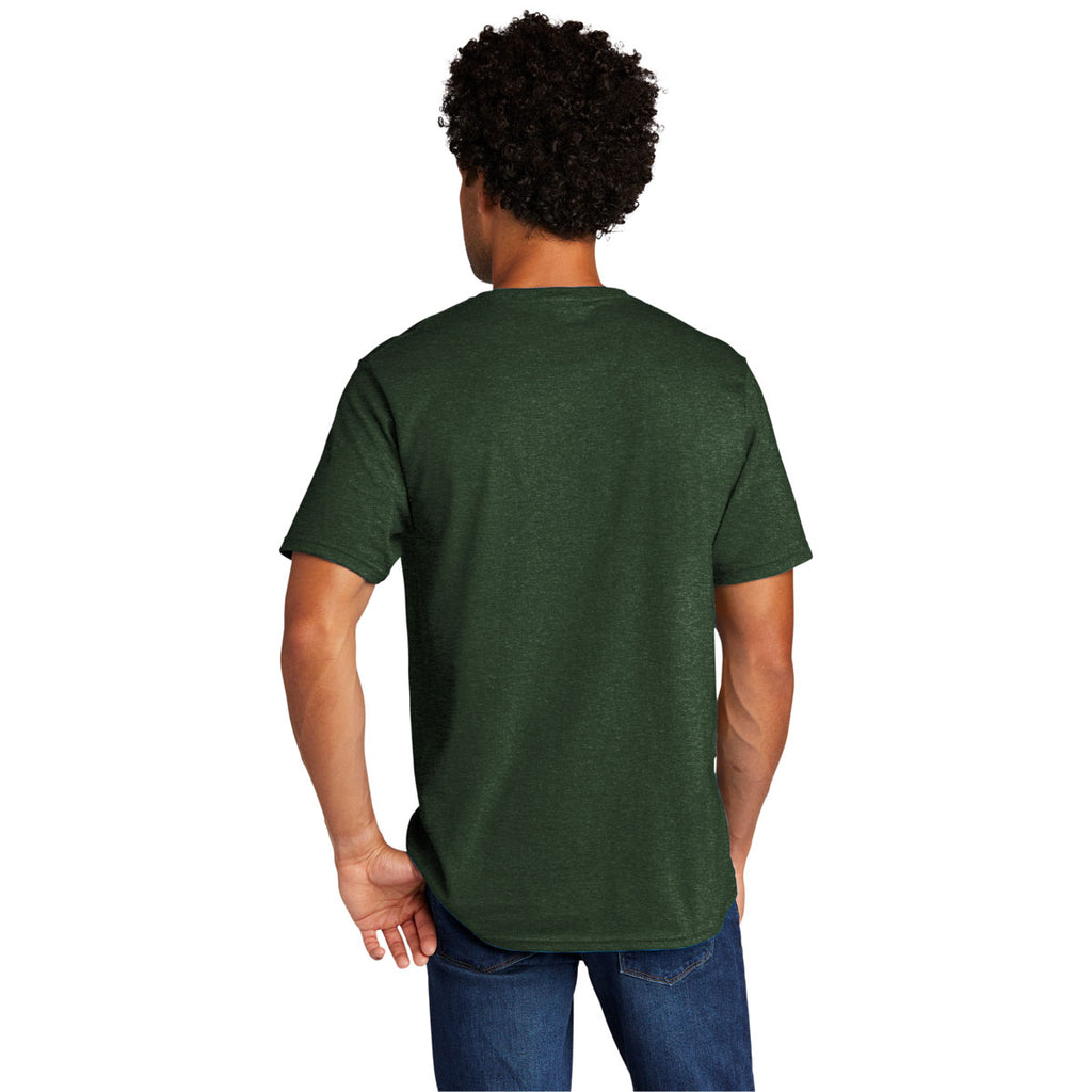 Port & Company Men's Forest Green Heather Tri-Blend Tee