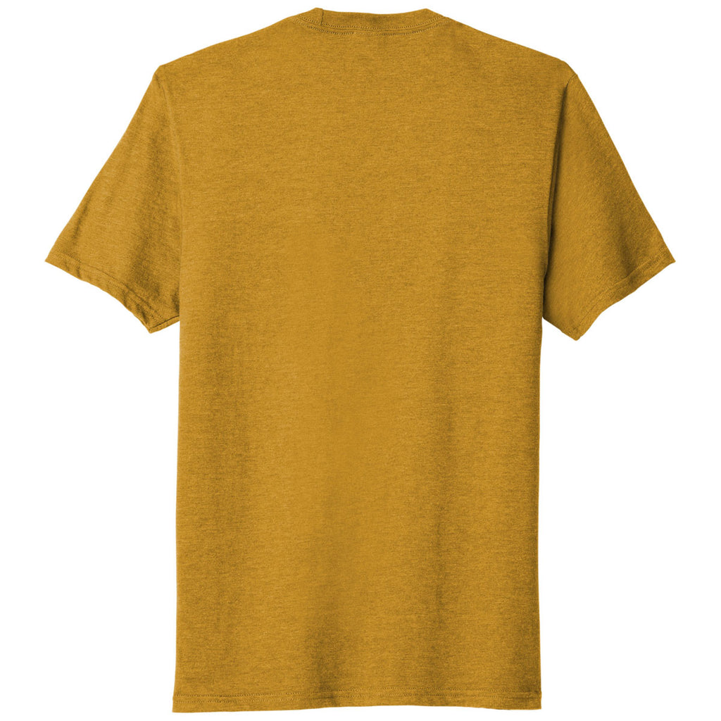 Port & Company Men's Ochre Yellow Heather Tri-Blend Tee