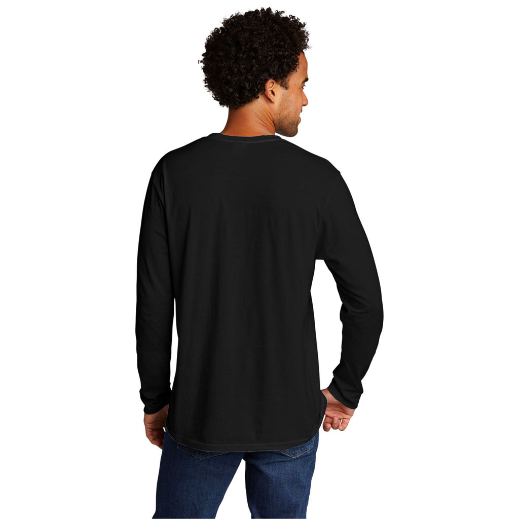 Port & Company Men's Black Tri-Blend Long Sleeve Tee