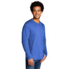 Port & Company Men's Heather Royal Tri-Blend Long Sleeve Tee