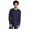 Port & Company Men's Team Navy Heather Tri-Blend Long Sleeve Tee