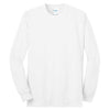 Port & Company Men's White Tall Long Sleeve Core Blend Tee