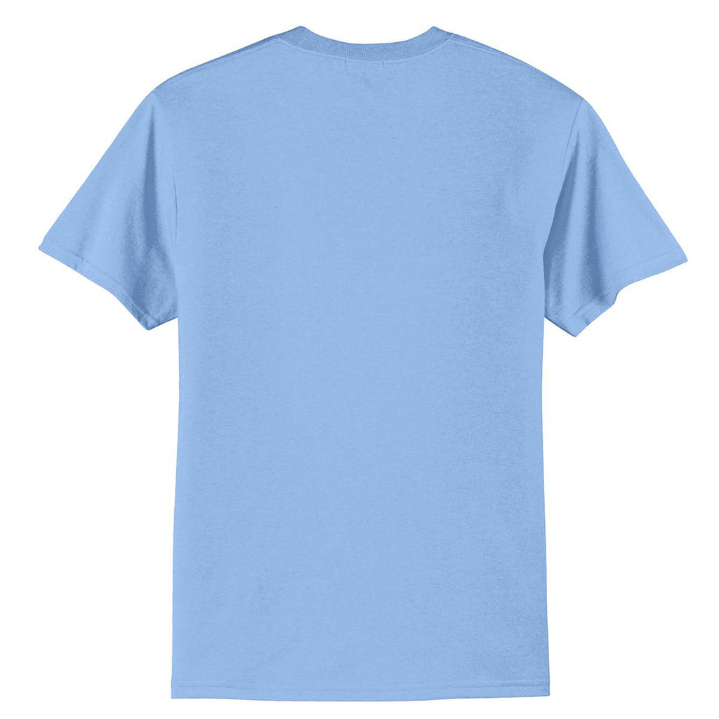 Port & Company Men's Light Blue Core Blend Tee