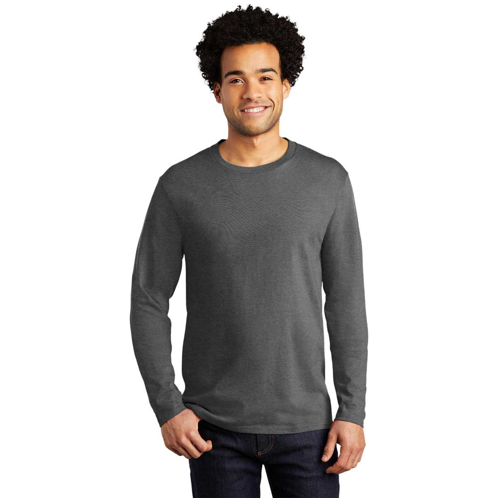 Port & Company Dark Heather Grey Long Sleeve Bouncer Tee