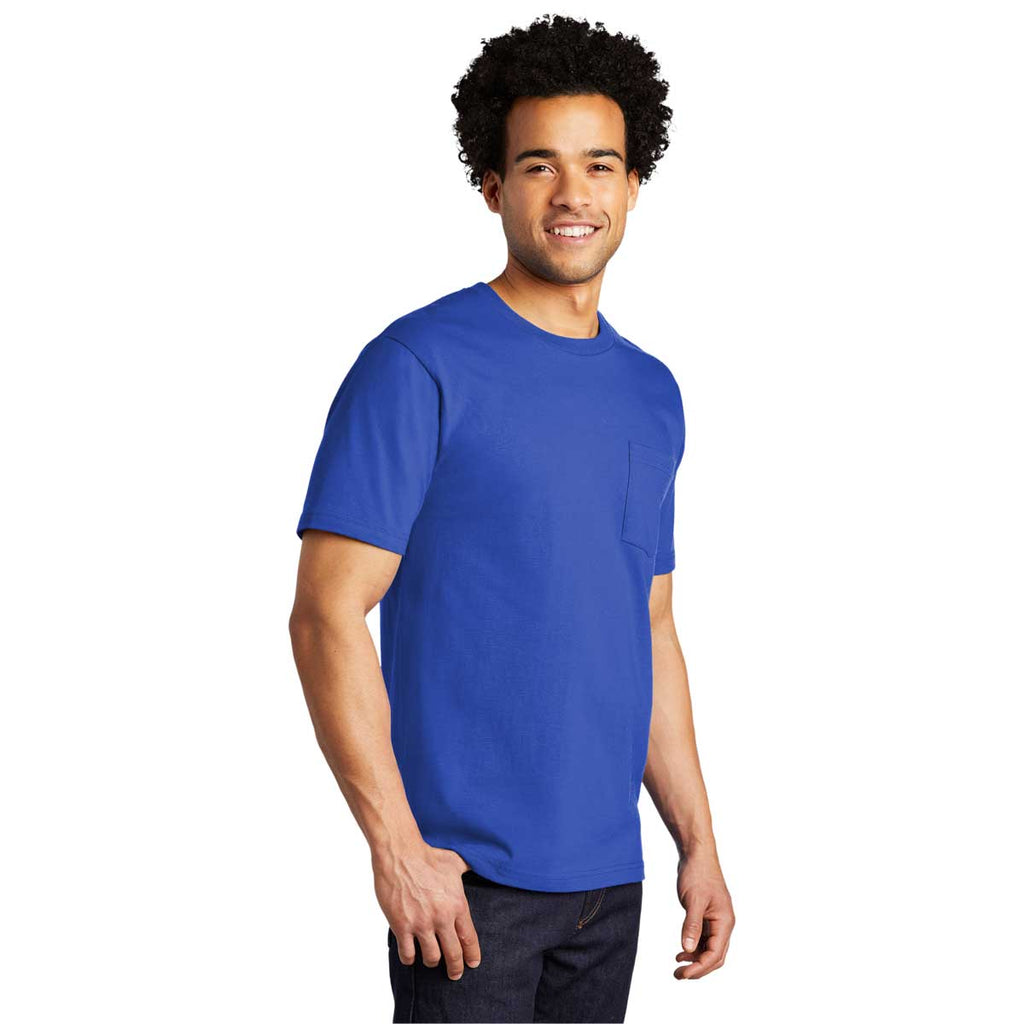 Port & Company True Royal Bouncer Pocket Tee