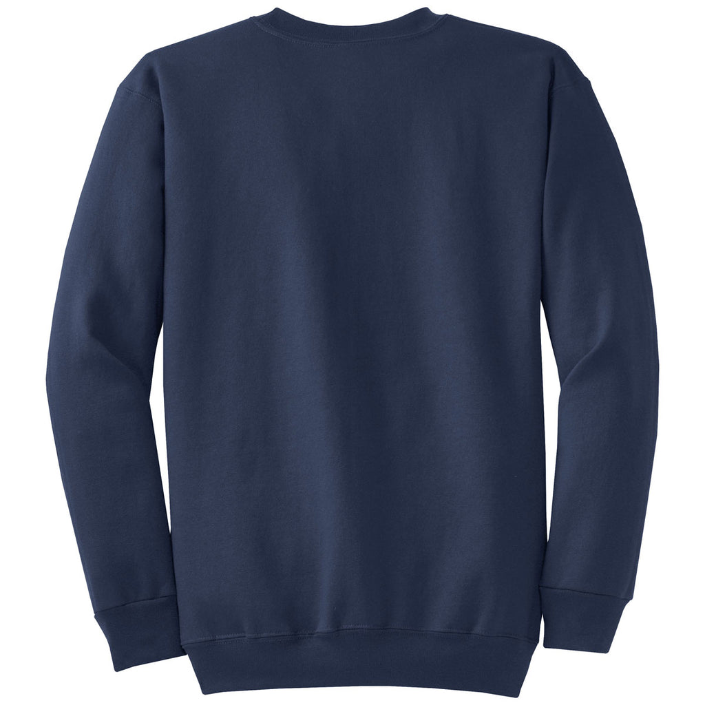 Port & Company Men's Navy Core Fleece Crewneck Sweatshirt