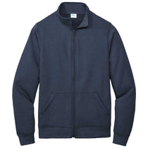 Port & Company Men's Navy Core Fleece Cadet Full-Zip Sweatshirt
