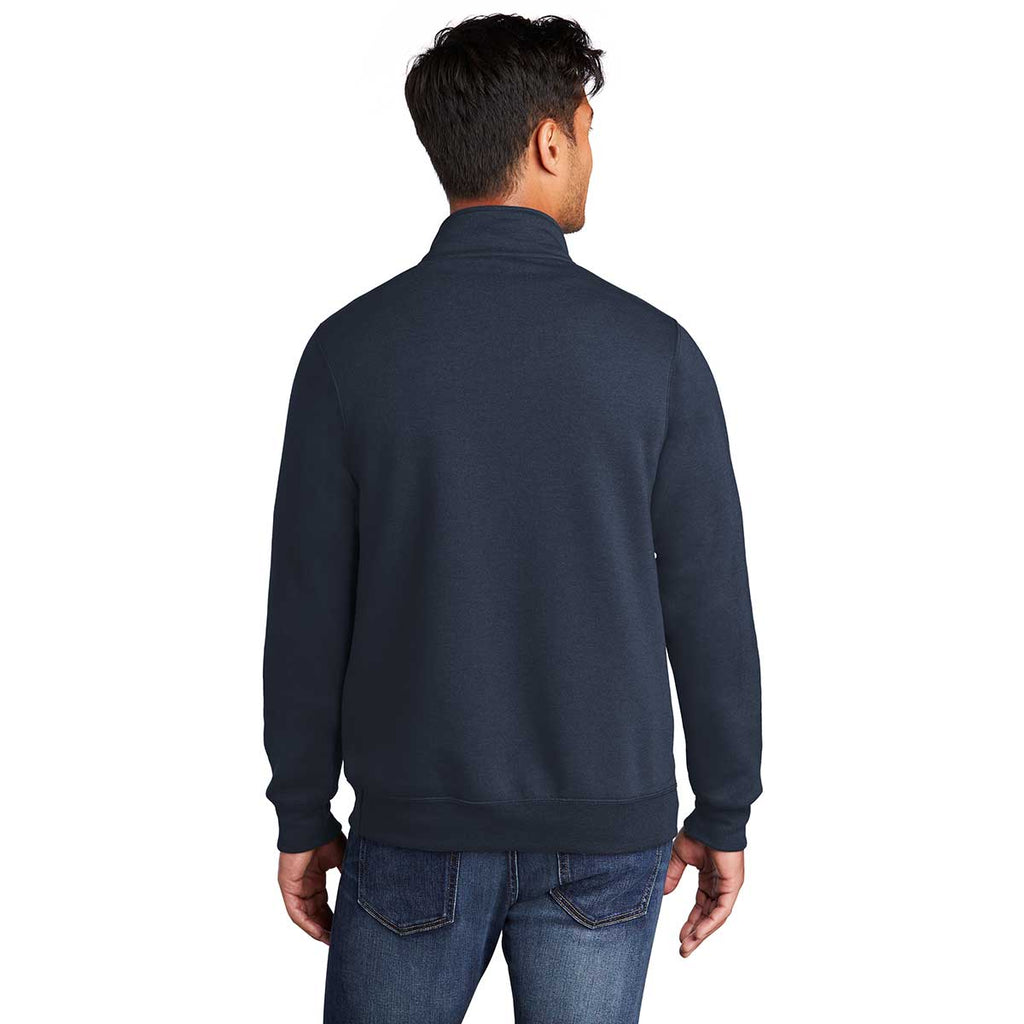 Port & Company Men's Navy Core Fleece 1/4 Zip Pullover Sweatshirt