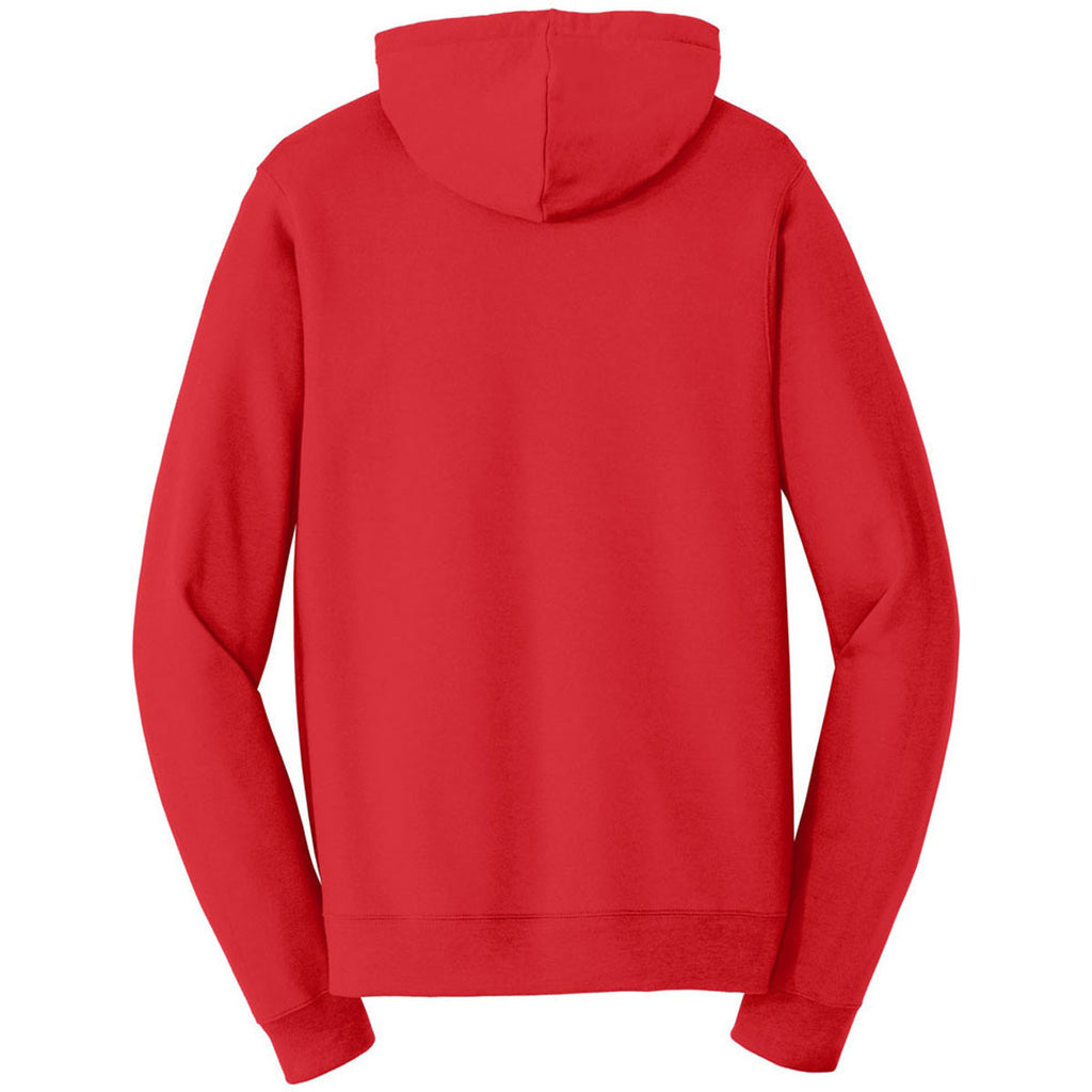 Port & Company Men's Bright Red Fan Favorite Fleece Pullover Hooded Sweatshirt