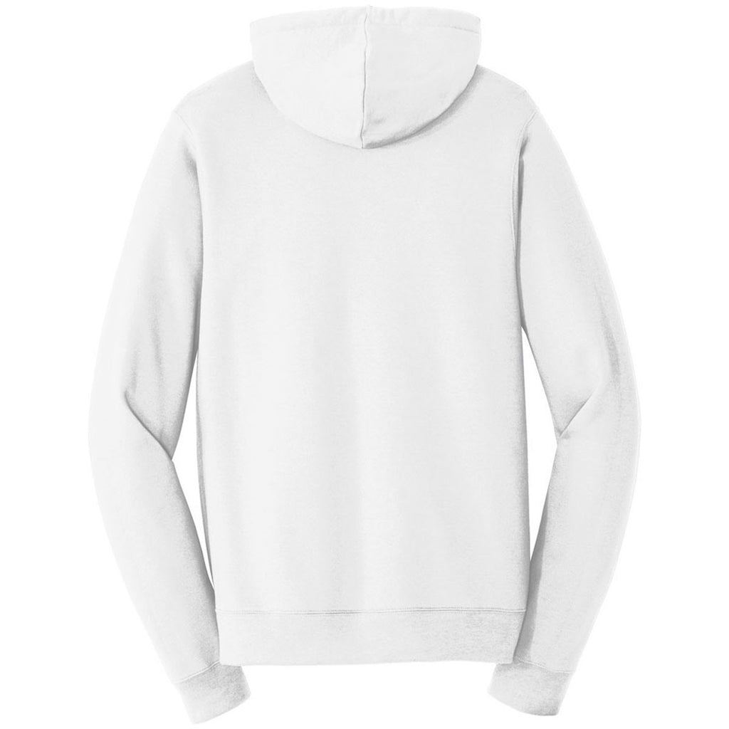 Port & Company Men's White Fan Favorite Fleece Full-Zip Hooded Sweatshirt